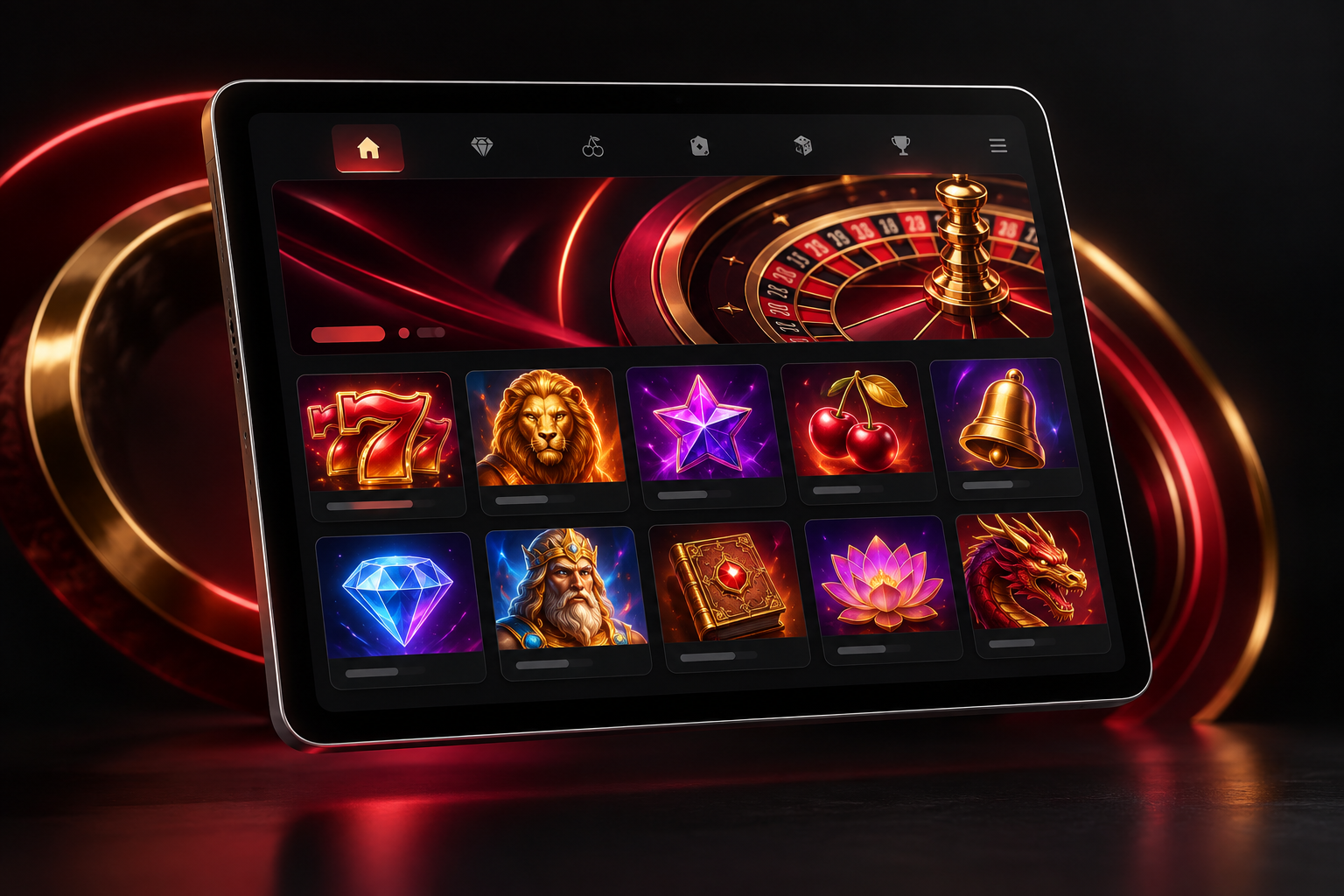 Casino game content application interface