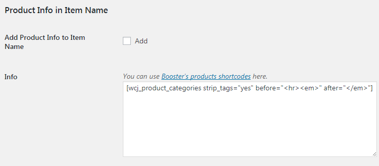 WooCommerce Email Options - Admin Settings - Product Info in Item Name
