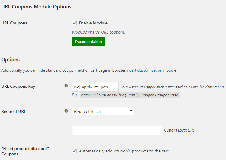 WooCommerce URL Coupons - Admin Settings